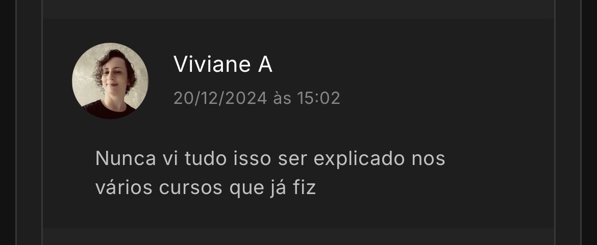 Depoimento de aluna Viviane A